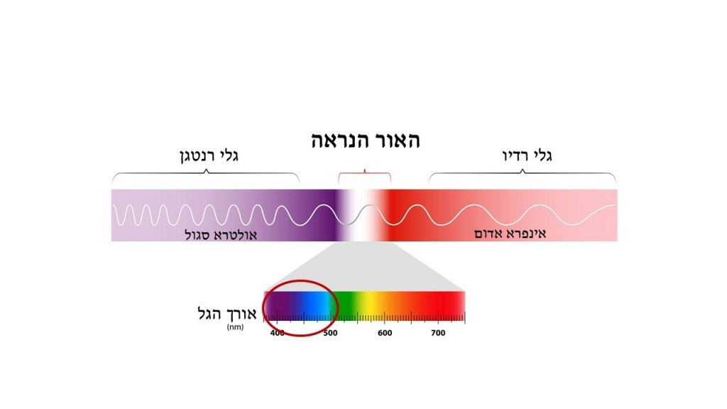 גלי צבע כחול